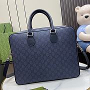 Gucci Ophidia Medium GG Briefcase Blue 36.5x29x7.5cm - 5