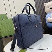 Gucci Ophidia Medium GG Briefcase Blue 36.5x29x7.5cm - 2