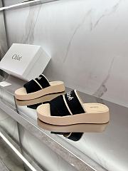 CHLOÉ Mila Logo Platform Slides Black - 3