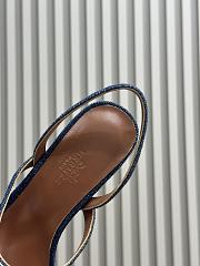 Hermes Glamour 75 Denim Sandal - 5