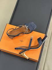 Hermes Glamour 75 Denim Sandal - 3