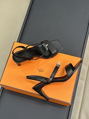 Hermes Glamour 75 Black Sandal - 2