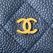 Chanel Woc Wallet Chain Bag Caviar Navy Blue Gold 19x12x3cm - 6