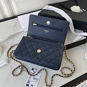 Chanel Woc Wallet Chain Bag Caviar Navy Blue Gold 19x12x3cm - 4