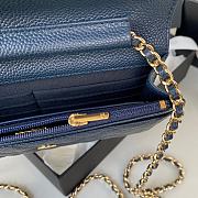 Chanel Woc Wallet Chain Bag Caviar Navy Blue Gold 19x12x3cm - 3