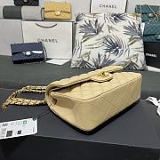 Chanel Flap Bag Beige Lambskin Gold 23cm - 2