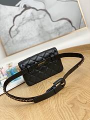 Chanel Quilted Leather Waist Belt Bag Black 18x3.5x12cm - 5