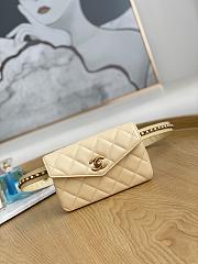 Chanel Quilted Leather Waist Belt Bag Beige 18x3.5x12cm - 1