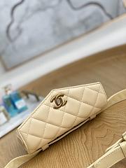 Chanel Quilted Leather Waist Belt Bag Beige 18x3.5x12cm - 6