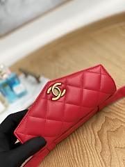 Chanel Quilted Leather Waist Belt Bag Red 18x3.5x12cm - 3