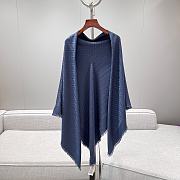 Fendi FF Shawl Dark Blue Organic Silk 140x140cm - 1