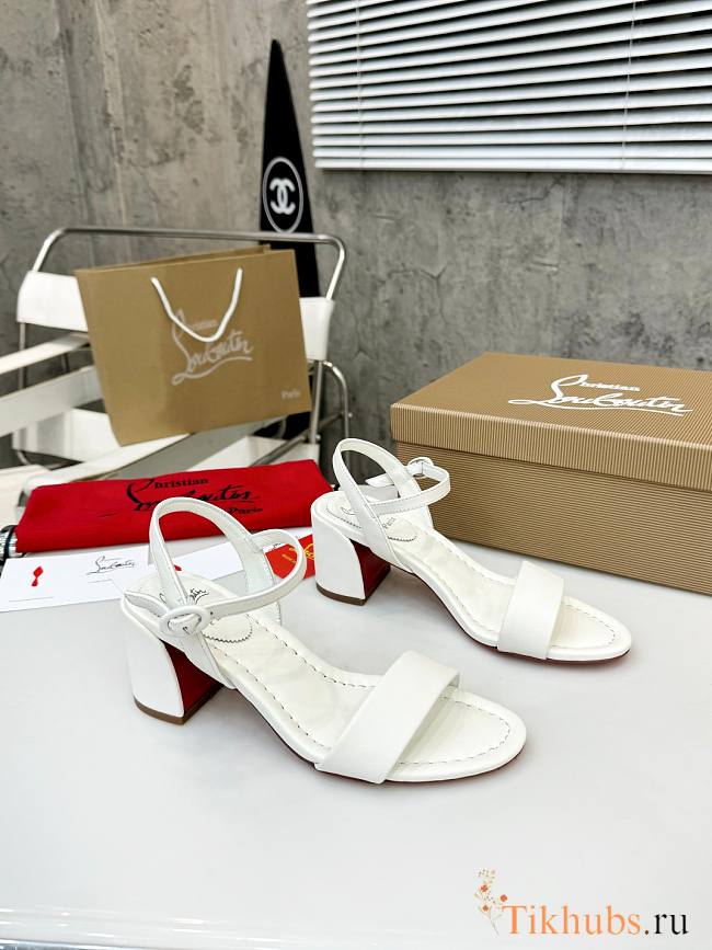 Christian Louboutin Miss Jane 55mm White Sandal - 1