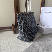 Celine Macadam Denim Tote Bag 48x37cm - 4