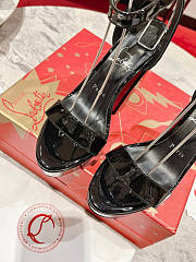 Christian Louboutin Black Movida Sabina Patent Sandals 13cm - 5