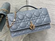 Dior Mini Miss Bag Cannage Lambskin Blue 21 x 11.5 x 4.5 cm - 6