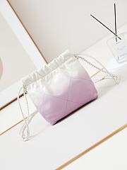 Chanel 22 Mini Bag White & Purple 20x19x6cm - 6