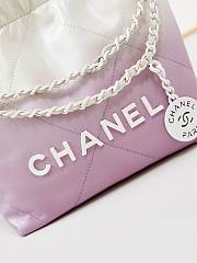 Chanel 22 Mini Bag White & Purple 20x19x6cm - 4