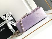 Chanel Small Flap Bag Multicolor Purple Lambskin 20cm - 5