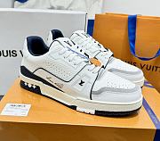 Louis Vuitton LV Trainer White Navy Blue Sneaker - 1