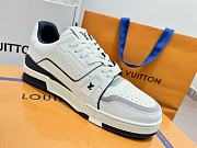 Louis Vuitton LV Trainer White Navy Blue Sneaker - 4