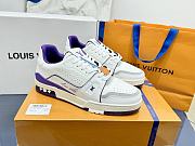 Louis Vuitton LV Trainer White Purple Sneaker - 1