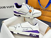 Louis Vuitton LV Trainer White Purple Sneaker - 3