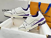 Louis Vuitton LV Trainer White Purple Sneaker - 2