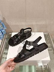 Prada Crisscross Rubber Sandals Black - 4