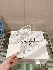 Prada Crisscross Rubber Sandals White - 4