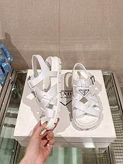 Prada Crisscross Rubber Sandals White - 3