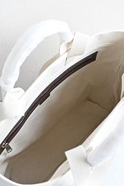 Gucci Canvas Tote Bag With Embossed White 40x38x17cm - 6