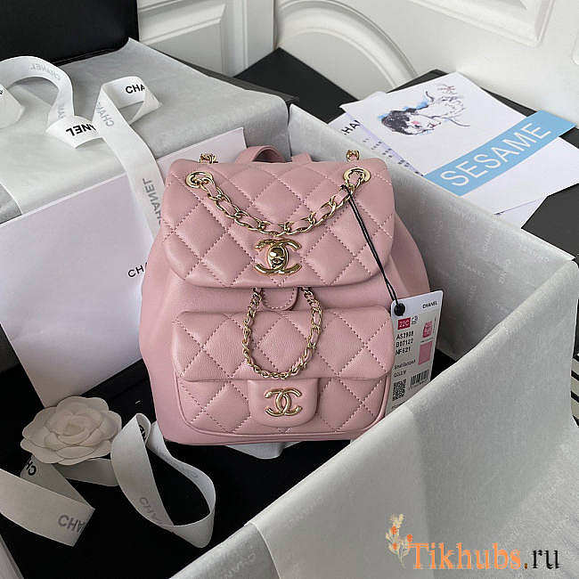 Chanel Backpack Pink 18x18x12cm - 1