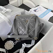 Chanel Backpack Gray 18x18x12cm - 5