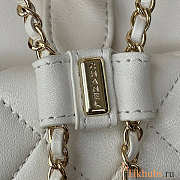 Chanel Backpack White Light Gold Hardware 18x18x12cm - 6