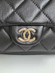 Chanel Backpack Black Gold Hardware 18x18x12cm - 6