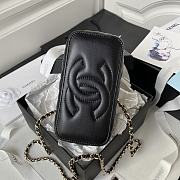 Chanel Vanity Case Top Handle Black 17cm - 5