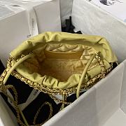 Chanel 22 Mini Handbag Yellow Caviar Gold 20 × 19 × 6 cm - 6