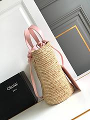 Celine Triomphe Basket Shoulder Bag Pink 21.5x22x13cm - 6