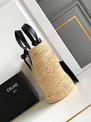 Celine Triomphe Basket Shoulder Bag Black 21.5x22x13cm - 5