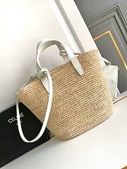 Celine Triomphe Basket Shoulder Bag White 21.5x22x13cm - 3