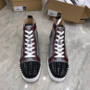 Christian Louboutin Printed Studded Sneakers - 5