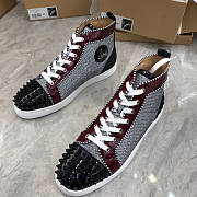 Christian Louboutin Printed Studded Sneakers - 2