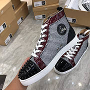 Christian Louboutin Printed Studded Sneakers - 4