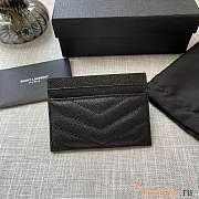 YSL Card Case Black Silver 10x7.5x0.5cm - 2