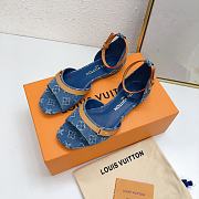 Louis Vuitton LV Denim Helios Flat Sandal - 3