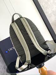 Dior Rider Backpack Khaki Oblique 30x42x15cm - 5