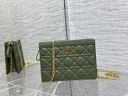 Dior Caro Pouch Calfskin Green 19x14x3cm - 1