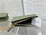 Dior Caro Pouch Calfskin Green 19x14x3cm - 5