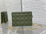 Dior Caro Pouch Calfskin Green 19x14x3cm - 3