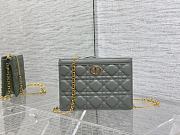 Dior Caro Every Pouch Stone Gray 19x14x3cm - 1